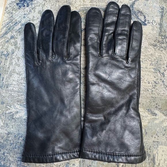 Preston & York Leather EUC Black Lined Gloves‎ Women's sz S Excellent condition! - Picture 6 of 8